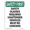 Signmission OSHA Sign, Glasses Required Unattended, 10in X 7in Rigid Plastic, 7" W, 10" H, Portrait OS-SF-P-710-V-11328 - alternate 1